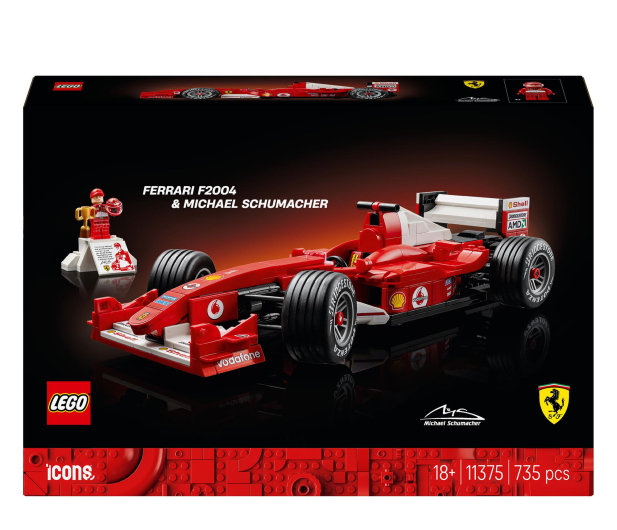 LEGO ICONS 11375 Ferrari F2004 i Michael Schumacher - 1489543 - zdjęcie